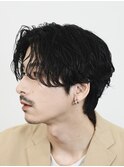 原宿ルーズパーマオールバックスパイラルパーマ大人ビジネスヘア
