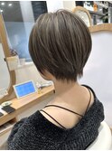 20代30代大人可愛い小顔ショートボブ/ショートハイライト