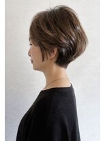 ボンド(hair salon bonD)&nbsp;ショート（白髪ぼかしハイライト）カーキベージュ
