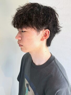 ノッポサン(Noppo3) ツイストスパイラルパーマ ラウンドマッシュ ショート 20代