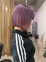 ラニヘアサロン(lani hair salon)&nbsp;紫ピンク/ボブ/暖色カラー/ちゅう/