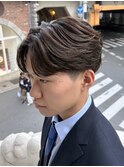 京都メンズカットメンズパーマニュアンスパーマセンターパート