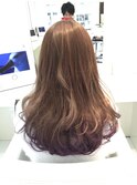 リアルサロンワークでのポイント紫色のグラデーションカラー☆