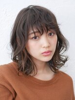 アース 沖縄新都心店(HAIR&MAKE EARTH) 外ハネダブルバングのセミディ