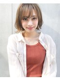【to/na】宮崎えりな 20代30代40代オリーブカラーくびれボブ