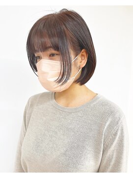 クオリス 上板橋店(QUALIS) 艶ボブ★前上がり肩上ボブ20代10代内巻きレイヤーピンクブラウン