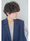 大人可愛い小顔ショートベリーショートパーマ◎20代30代40代