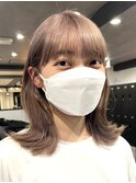 ミルクティーベージュダブルカラーケアブリーチインナーカラー