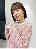ワイドバングと切りっぱなしボブ♪担当ニキ