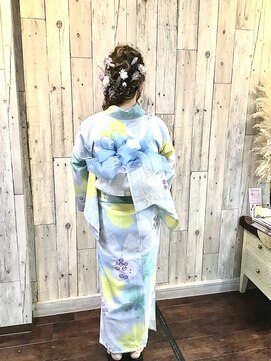ヘアースペース ムーン(Hair Space MOON) ゆかたの着付けとヘアセットは岡山表町のヘアースペースムーンへ