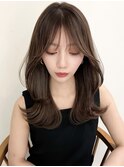 前髪 こなれミディ イメチェン ウェーブパーマ 韓国マッシュ