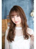 シースルーバング×チョコレートブラウン