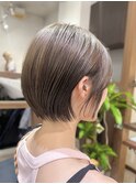 丸みショート/似合わせ/髪質改善/アッシュブラウン/谷町四丁目