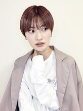 ニューヨークニューヨーク 大久保店(NYNY) シースルーバングショート×ピンクベージュ