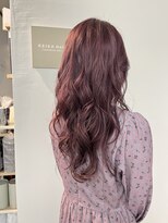 ケイカヘア(KEIKA Hair)&nbsp;チークバングのゆるふわモーブピンク