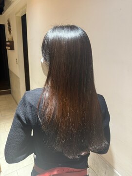 ヘアリゾート粋 ティガ 池袋店(tiga) 艶髪ブラウン/ストレート/髪質改善/美髪