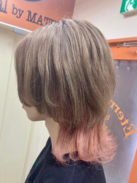 マティーナ ヘアー 池袋(Matina hair) 【ウルフカット/インナーカラー/グレージュ】池袋美容室