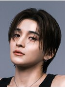 シースルーセンターパートストレートセンターパート韓国ヘア