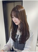 韓国ヘア/レイヤー/顔周りカット/ブリーチなしカラー/髪質改善
