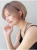 say.ボブミニボブくびれボブレイヤーボブオリーブグレーベージュ