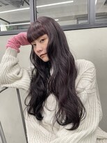 ニコ トウキョウ 渋谷(nico TOKYO)&nbsp;ダブルカラーチェリーレッドピンクブラウン韓国レイヤーロング