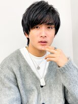 ユキオ(Yukio)&nbsp;黒髪大人マッシュショート毛流れナチュラルパーマ