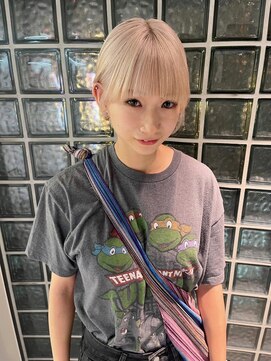 ペレ 梅田(PELE) イメチェン/ピンクベージュ/アンブレラカラー/前髪/梅田