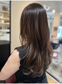 艶ブラウン×まとまりロング