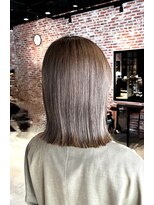 オーガニック アトリエ 大宮(organic+atelier)&nbsp;髪質改善縮毛矯正×透明感グレージュ/大人ミディアム/秋カラー