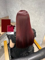 モク(mok) ブリーチなしでもできるワインレッド◎