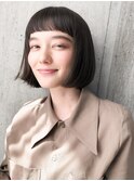 黒髪小顔ショートボブワンレン/20代30代40代50代60代