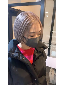 ラフ 難波店(LAFF) #黒髪#ボブルフ#ネビージュ#小顔#ワンレン