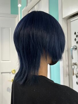 マティーナ ヘアー 池袋(Matina hair) 【ウルフ×ネイビー】20代30代40代