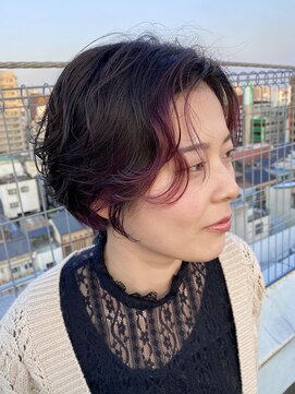 カッツ 笠岡店(CUT S) 赤紫フェイスフレーミング