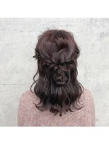 リミットバイアフィナー 大宮店(limit by Afinar) ピンクブラウン×ハーフアップアレンジ