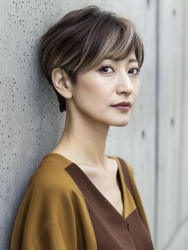 アルトリスト(Altruist Aging×HAIR&SPA) ☆イメチェンピンクベージュアンブレラカラー前髪クールショート