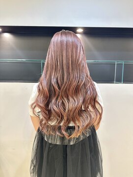 タヤ 大阪上本町店(TAYA) バレイヤージュ・赤ピンク