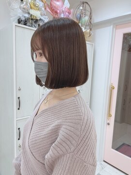リルミー(Lilme) 後れ毛も可愛い♪ナチュラルボブ＋ショコラブラウン　＊ Lilme＊