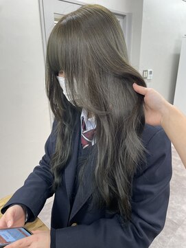 ヴェルダ 池袋店(verda) ブリーチなしダブルカラー オリーブグレージュ