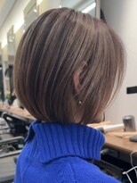 ソワネ 表参道(soigne)&nbsp;表参道切りっぱなしボブミディアムボブグレージュカラー40代50代