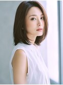 ☆ホワイトグレージュミニウルフデジタルパーマチェリーブラウン