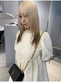 くびれヘア/アプリコットオレンジ/ハイライトカラー/梅田 