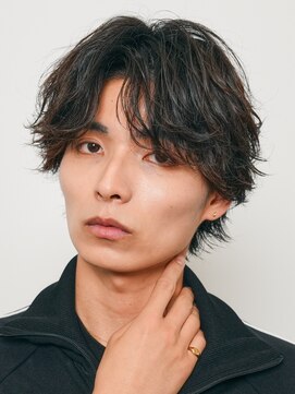 フィフス(fifth) シャドウパーマ無造作ルーズパーママッシュウルフセンターパート