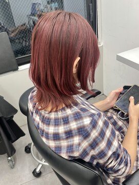 ゴウトゥデイシェアサロン 町田店(GO TODAY SHAiRE SALON) ブリーチ無しピンクカラー♪