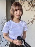 ショートボブハイライトレイヤーカットヘアセット/鹿児島/天文館