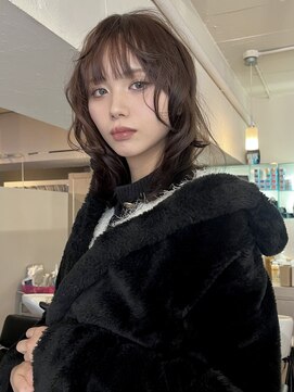 艶感モーブベージュ×レイヤーボブ