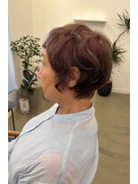 エヌヨンブンノイチ 茅ヶ崎(n1/4)&nbsp;40代50代丸みショートボブニュアンスパーマ前髪あり白髪ミセス