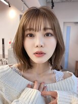 サンドイエナ 横浜店(sand yena)&nbsp;くびレイヤーボブルフネビージュ小顔ワンレンこなれミディ