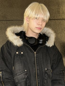 イエナ 渋谷(IENA) フェザーショートシースルーウルフホワイトブロンド