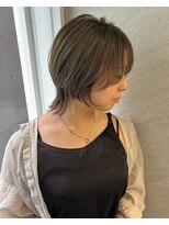 ノーバル バイ シエスタ 池袋(NoVal by siesta)&nbsp;オリーブベージュ×ショートウルフ/AZE/小顔レイヤー